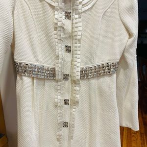 Lightweight white dress coat